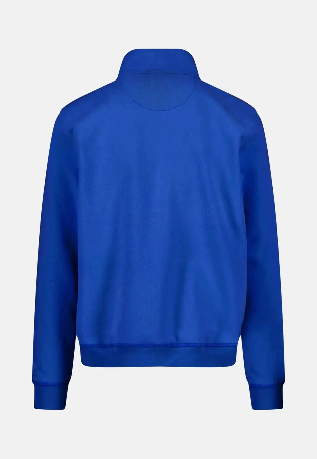 fynch-hatton-1/4 Zip Cotton Sweat Strong Blue