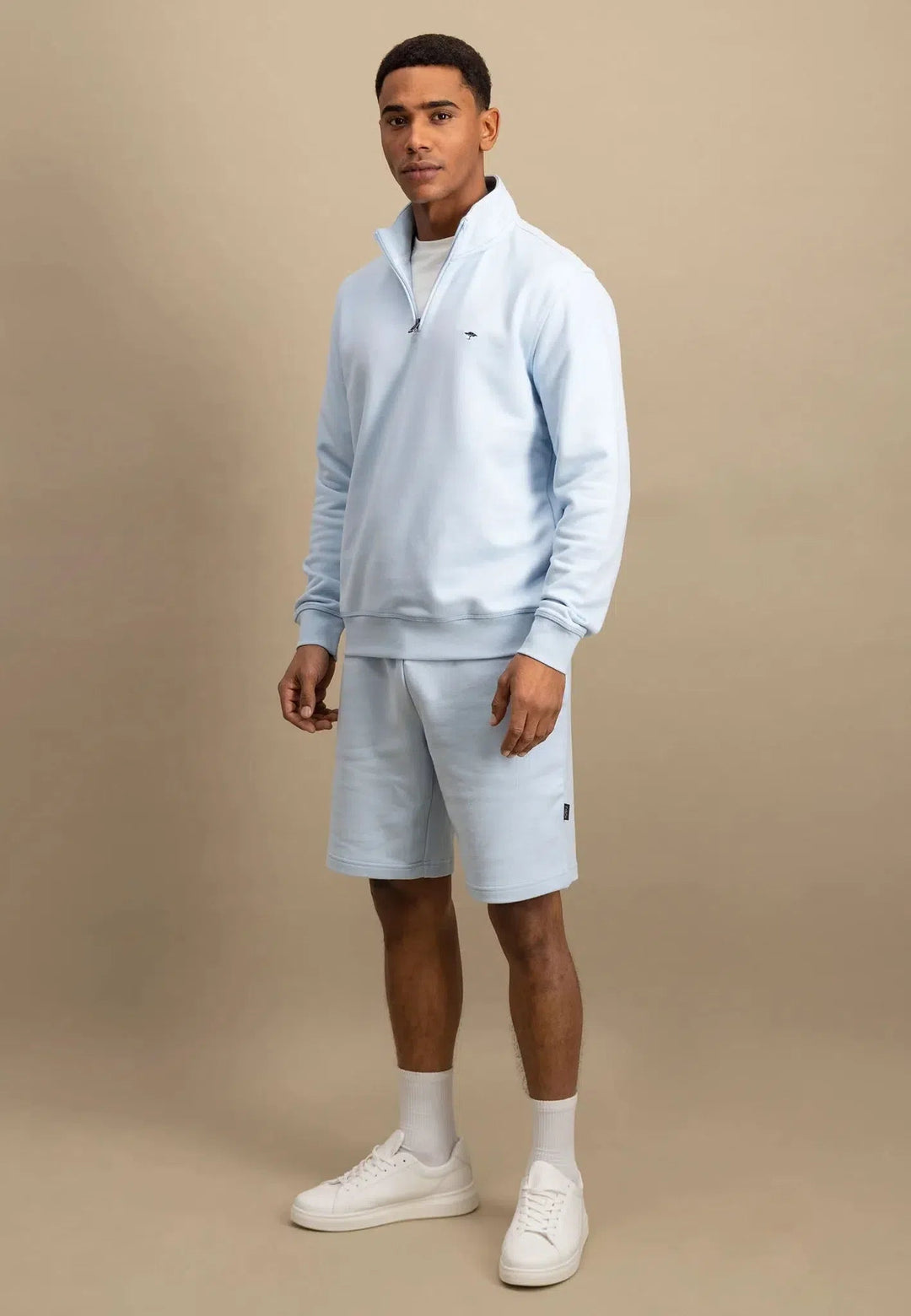 Fynch - Hatton 1/4 Zip Cotton Sweat Summer Breeze 15021351-607-S
