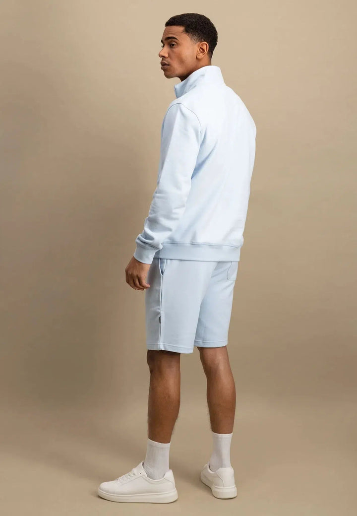 Fynch - Hatton 1/4 Zip Cotton Sweat Summer Breeze 15021351-607-S