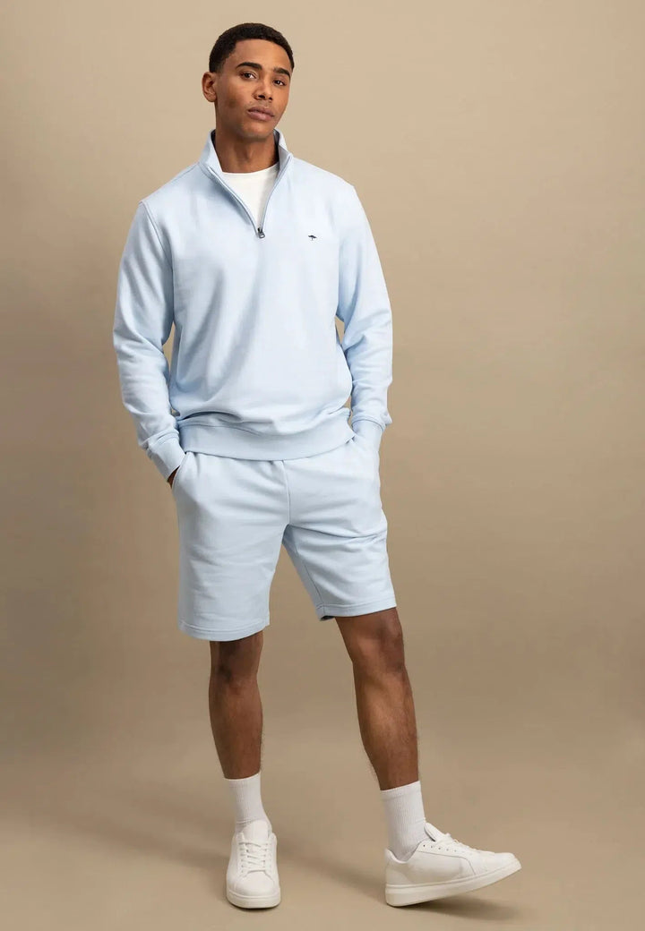 Fynch - Hatton 1/4 Zip Cotton Sweat Summer Breeze 15021351-607-S