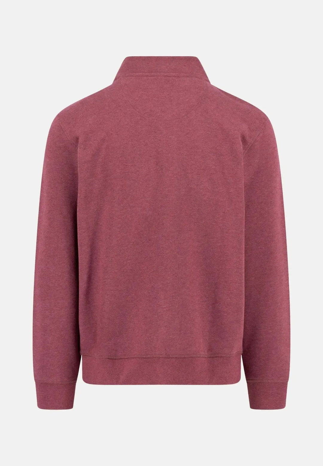 Fynch - Hatton 1/4 Zip Stand Collar Cotton Sweat Deep Merlot - 15141351-368-S - fynch - hatton.co.uk