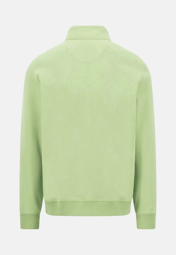Fynch - Hatton 1/4 Zip Stand Collar Sweatshirt Avocado - 16131351-740-M - fynch - hatton.co.uk