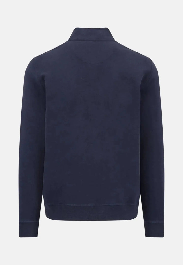 Fynch - Hatton 1/4 Zip Stand Collar Sweatshirt Navy - 16131351-690-M - fynch - hatton.co.uk
