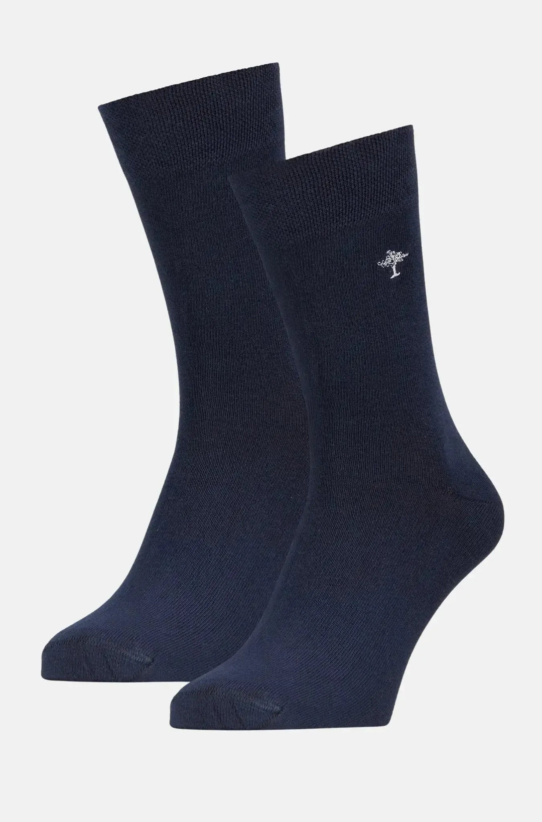 fynch-hatton-2-Pack Logo Embroidery Socks Navy
