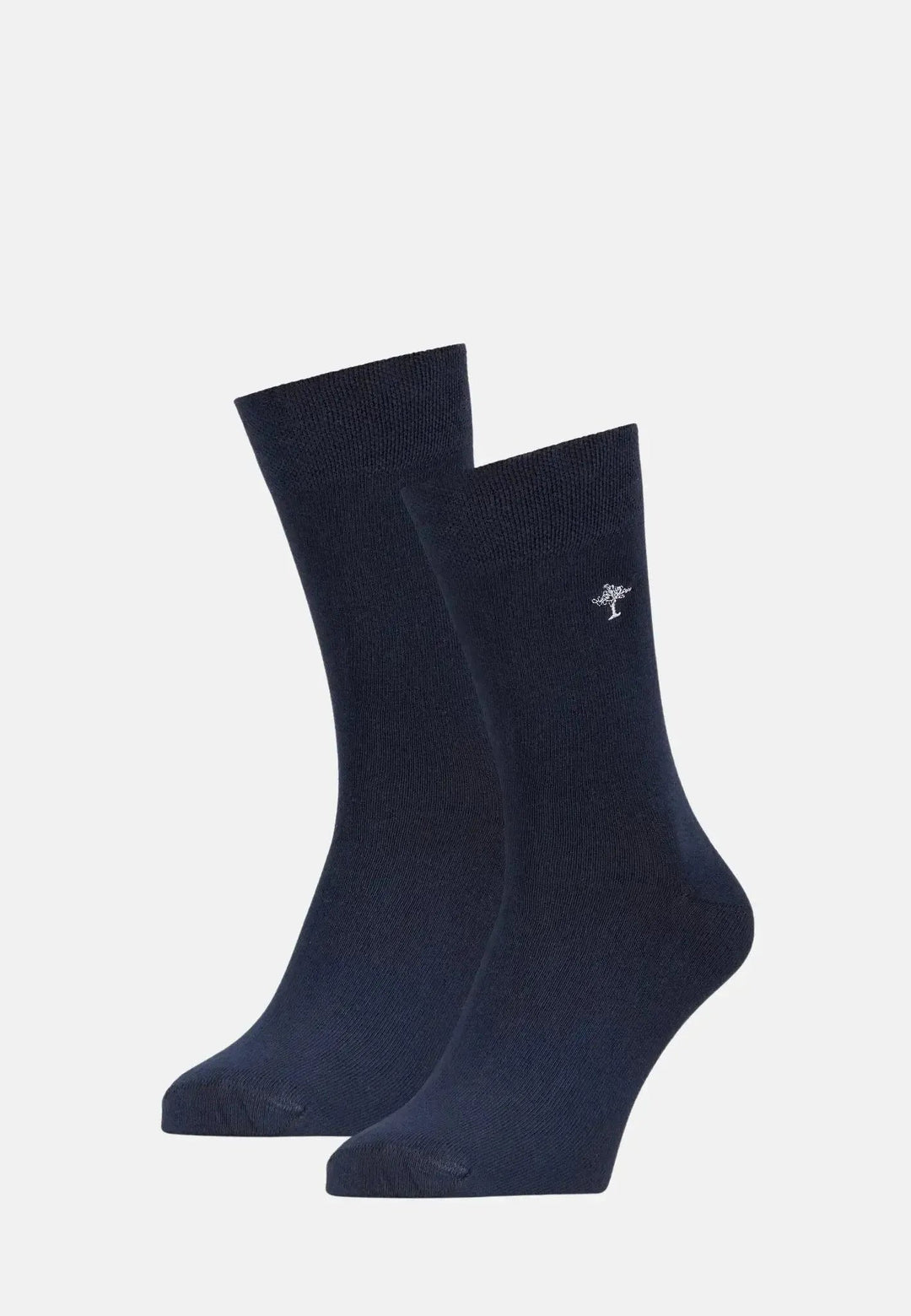 Fynch - Hatton 2 - Pack Embroidered Logo Socks Navy - 19932-665-39-42 - fynch - hatton.co.uk