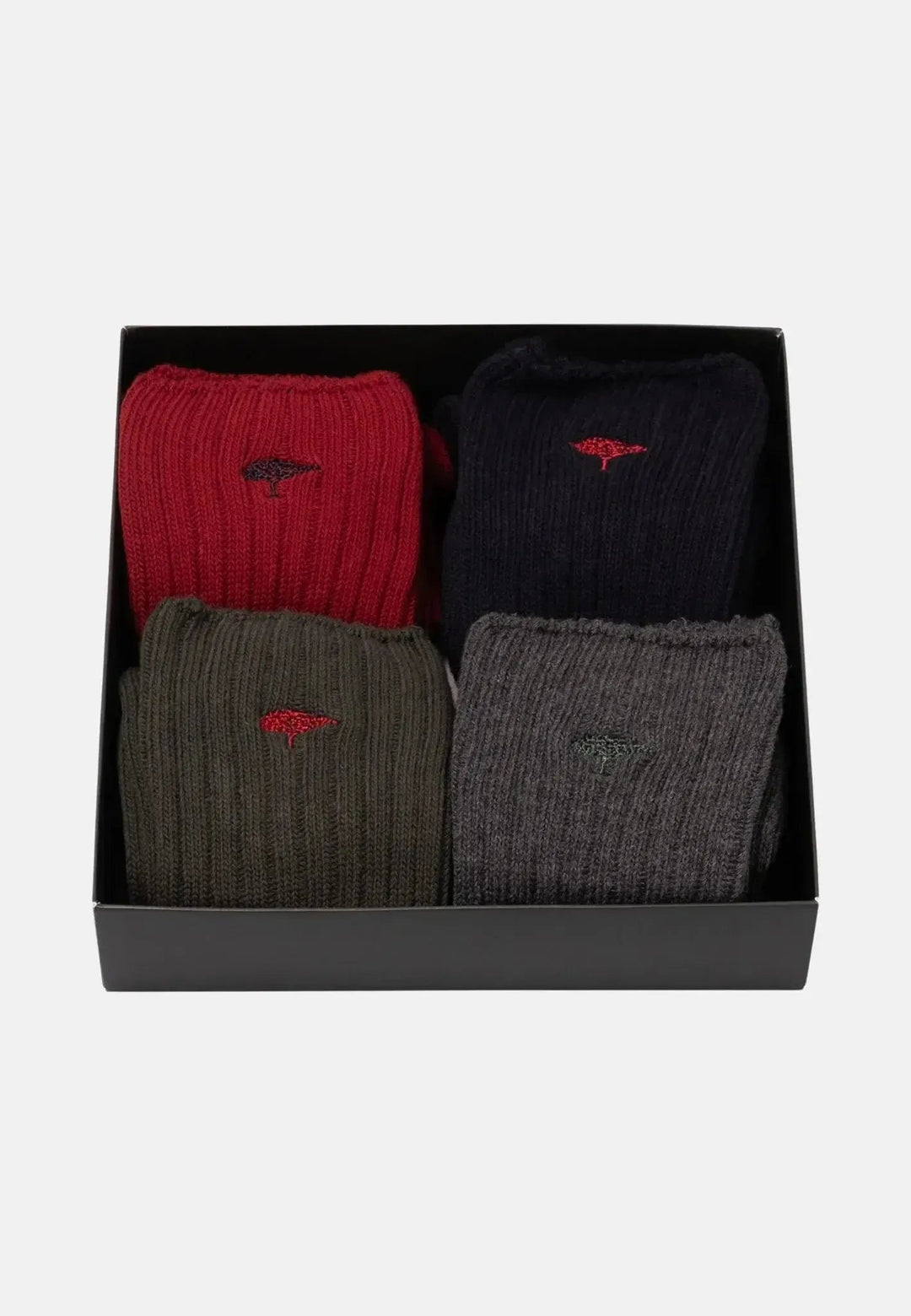 Fynch - Hatton 4 - Pack Gift Box Ribbed Wool Socks Mixed - 15110201-685-39-42 - fynch - hatton.co.uk