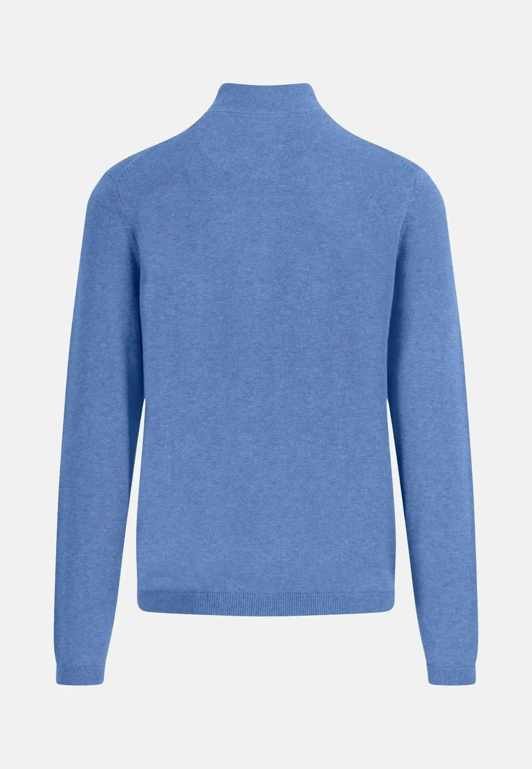 fynch-hatton-Air Cotton 1/4 Zip Knit Crystal Blue
