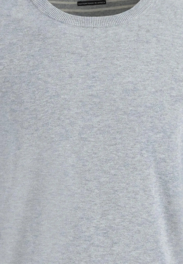 fynch-hatton-Air Cotton Crewneck Knit Light Grey