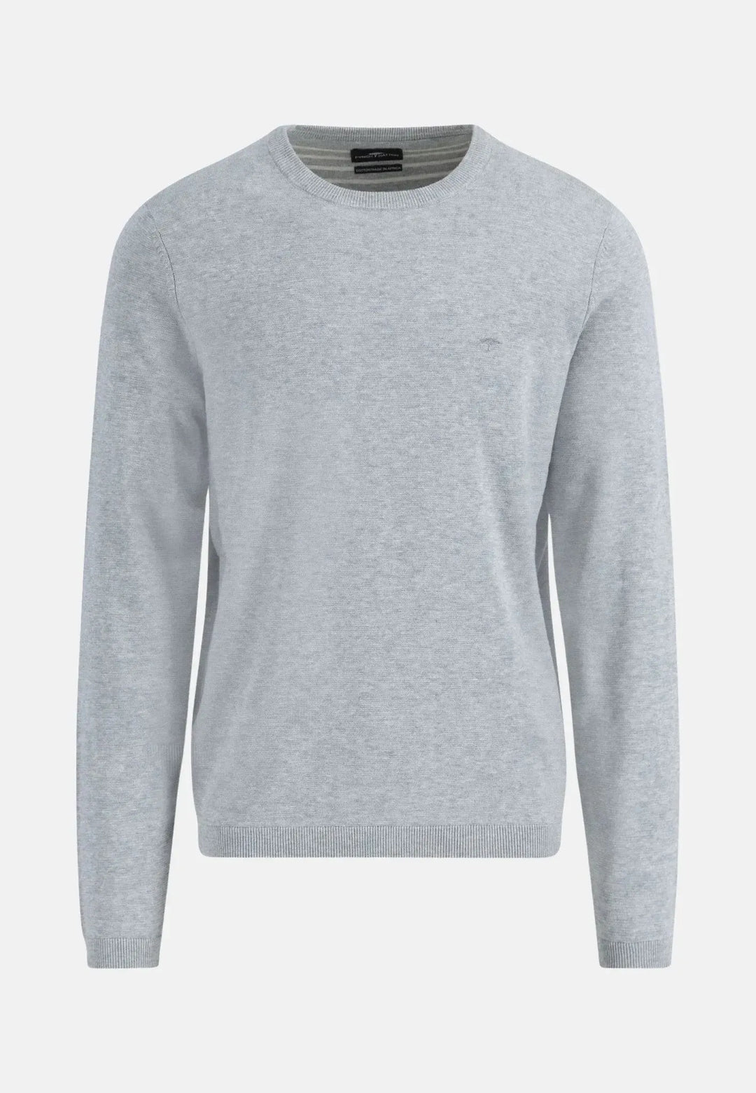 fynch-hatton-Air Cotton Crewneck Knit Light Grey