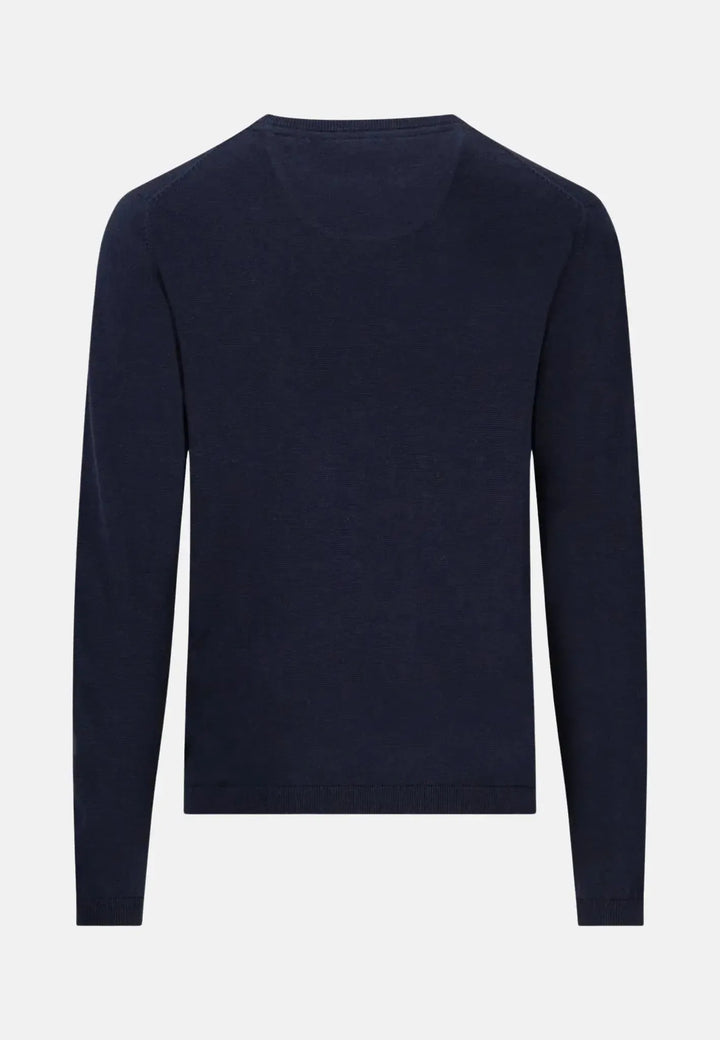 fynch-hatton-Air Cotton Crewneck Knit Navy