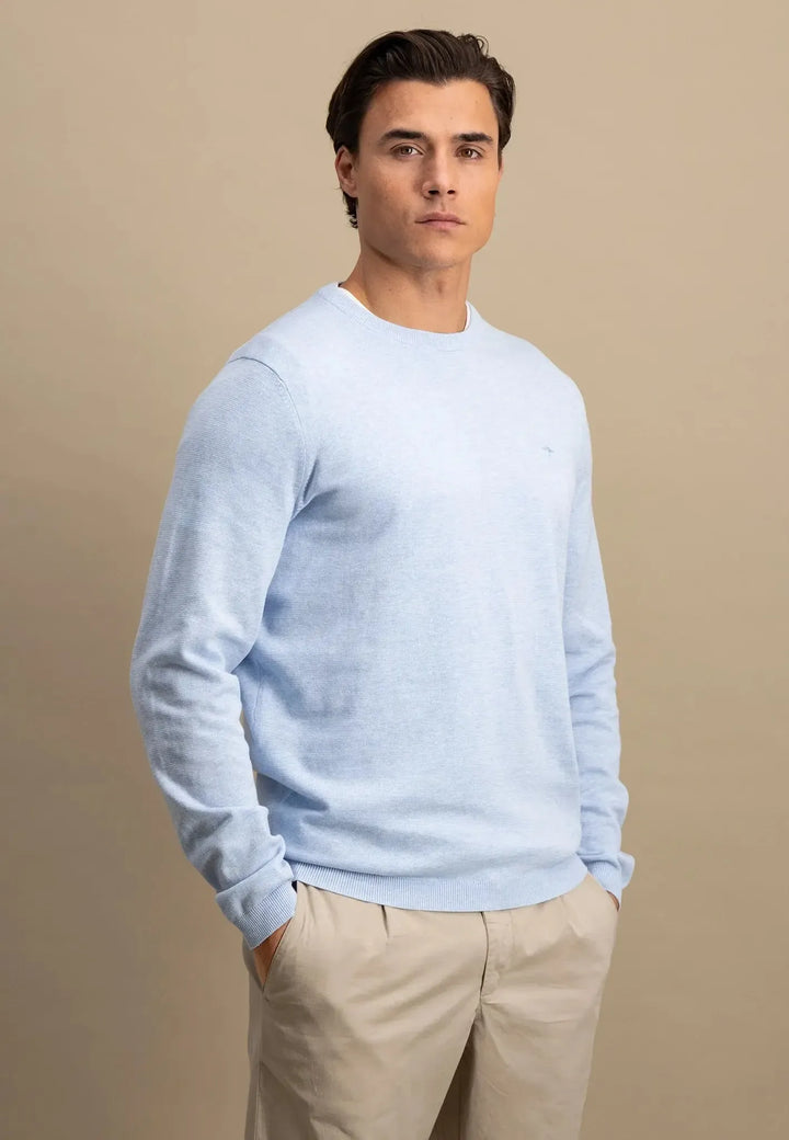 fynch-hatton-Air Cotton Crewneck Knit Summer Breeze