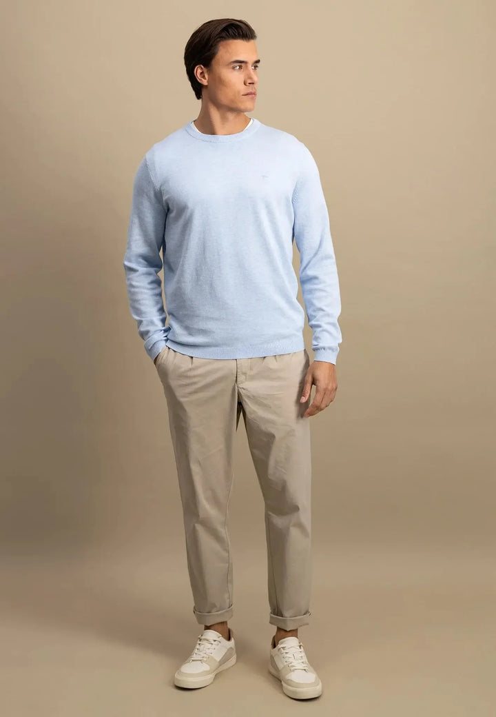 fynch-hatton-Air Cotton Crewneck Knit Summer Breeze