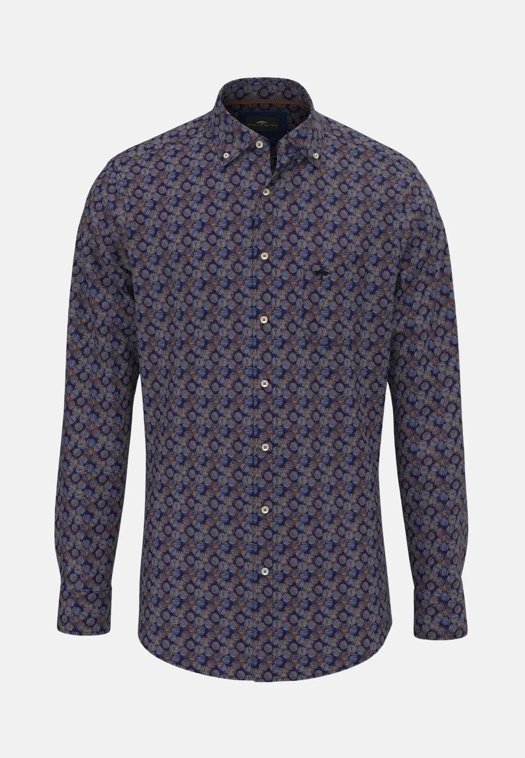 fynch-hatton-Allover Modern Print Shirt Hazel
