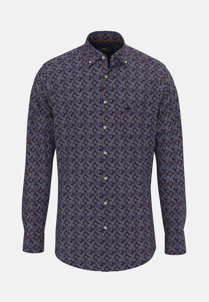 fynch-hatton-Allover Modern Print Shirt Hazel