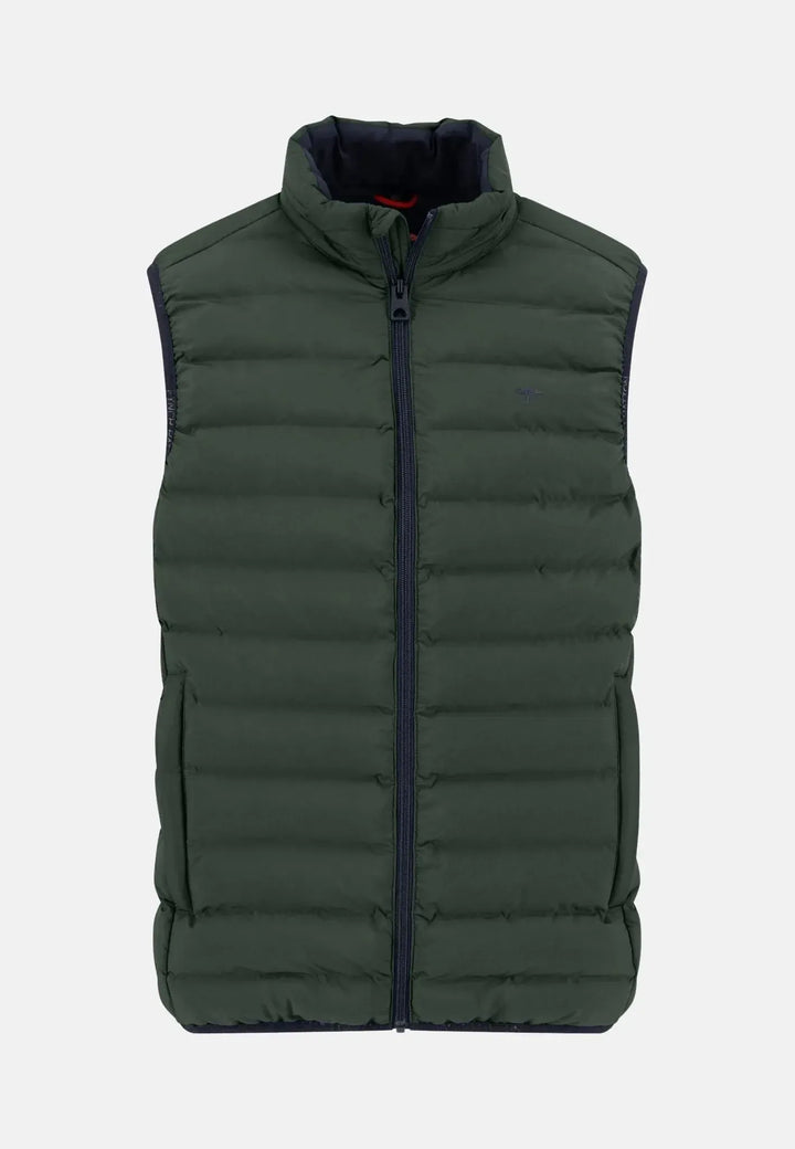 fynch-hatton-Basic Light Weight Gilet Dark Ivy