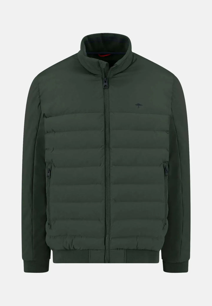 fynch-hatton-Basic Puffer Hybrid Jacket Dark Ivy