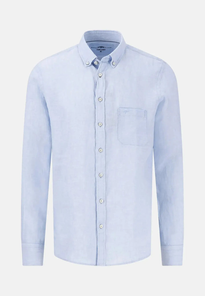fynch-hatton-Button Down Linen Shirt Summer Breeze
