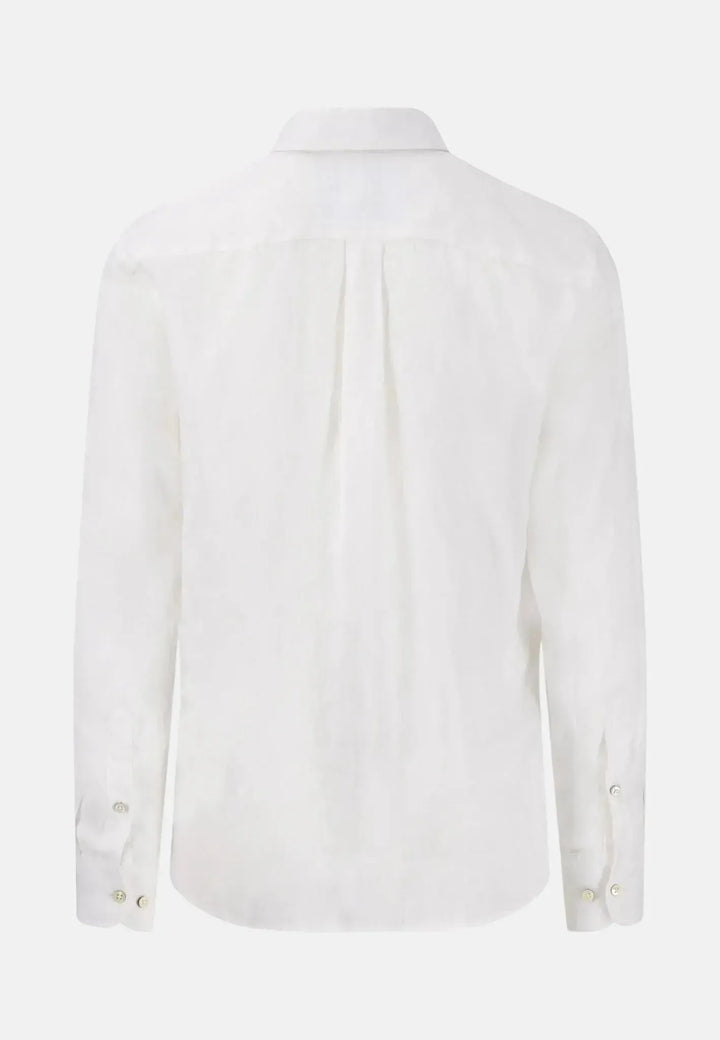 fynch-hatton-Button Down Linen Shirt White