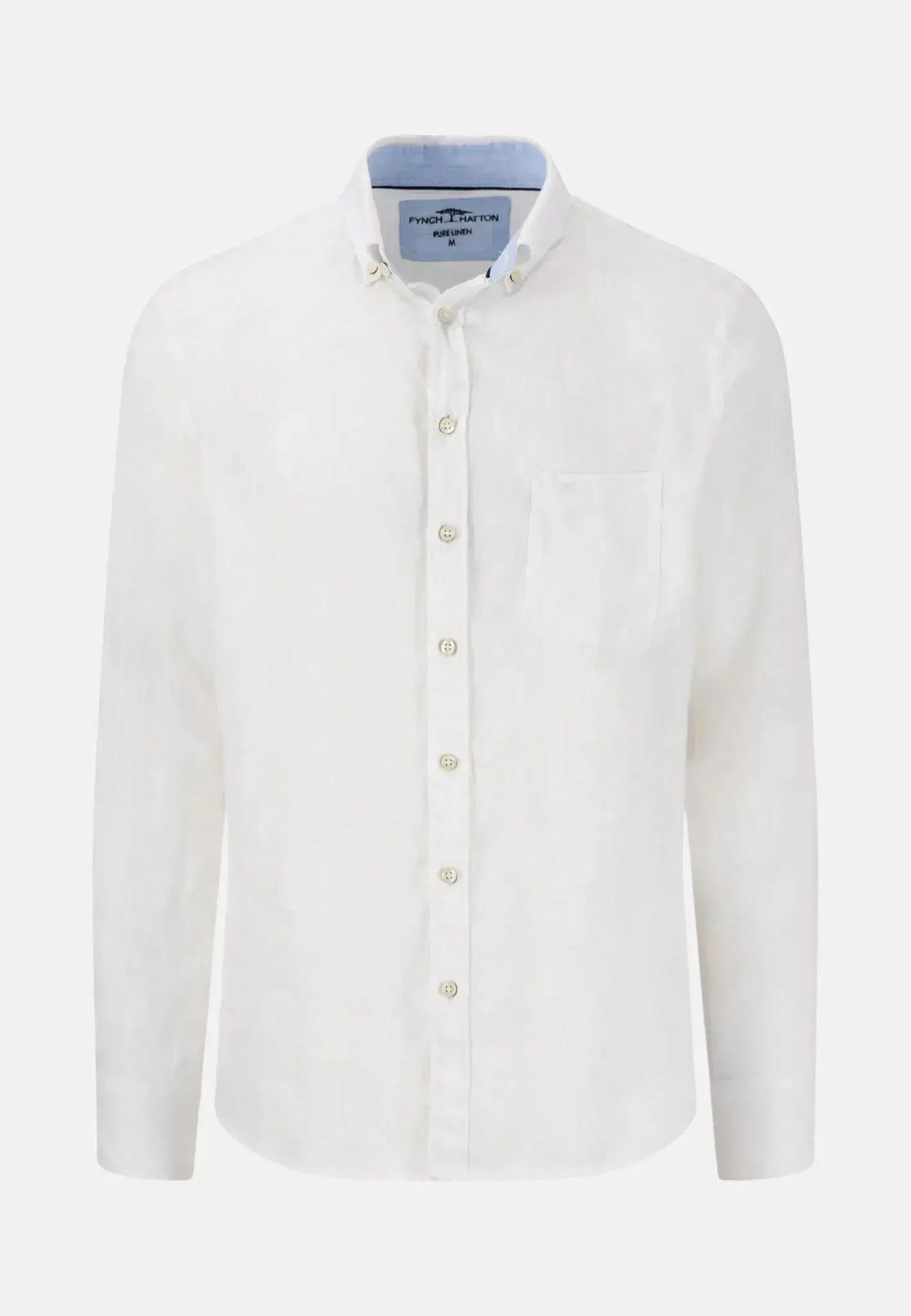 fynch-hatton-Button Down Linen Shirt White
