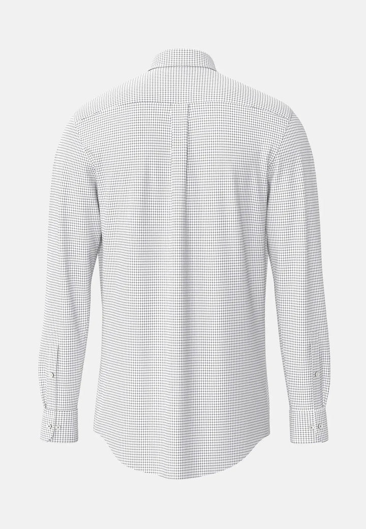 fynch-hatton-Button Down Oxford Shirt Navy Check