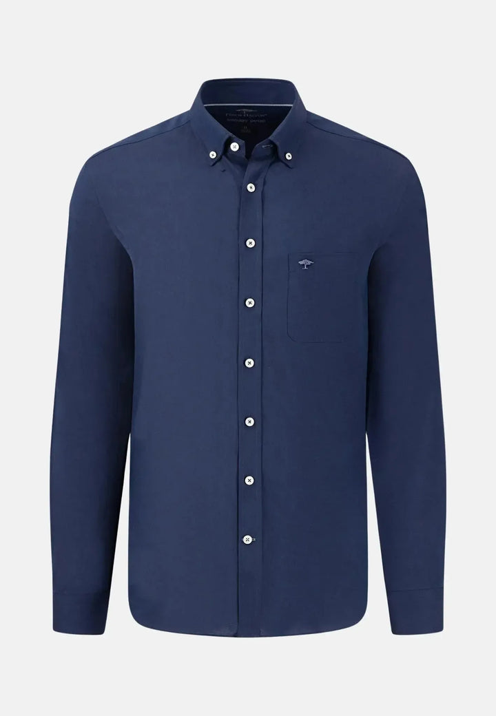 fynch-hatton-Button Down Oxford Shirt Navy
