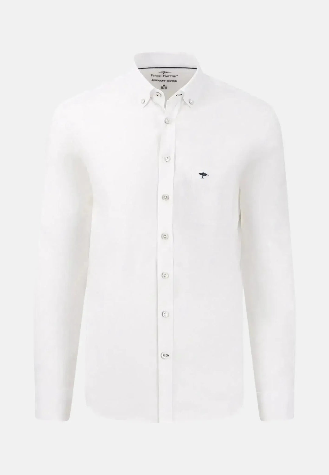 fynch-hatton-Button Down Oxford Shirt White