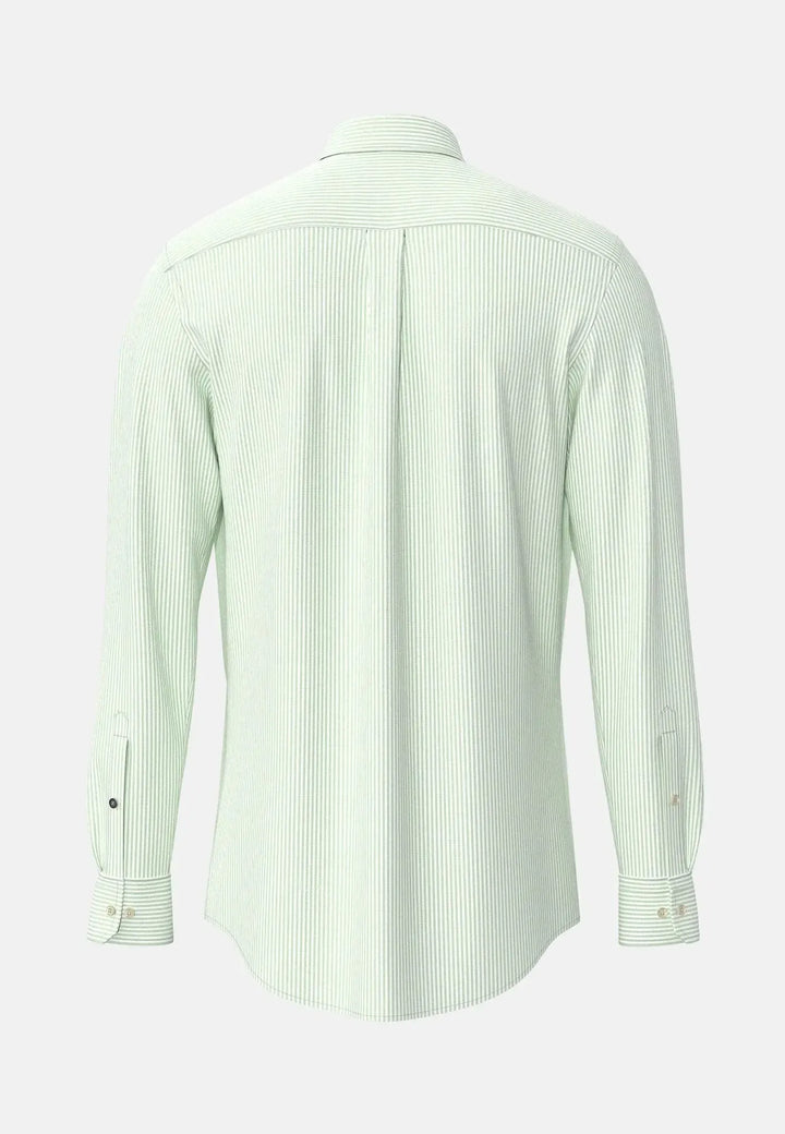 fynch-hatton-Classic Oxford Shirt Turf Green Stripe