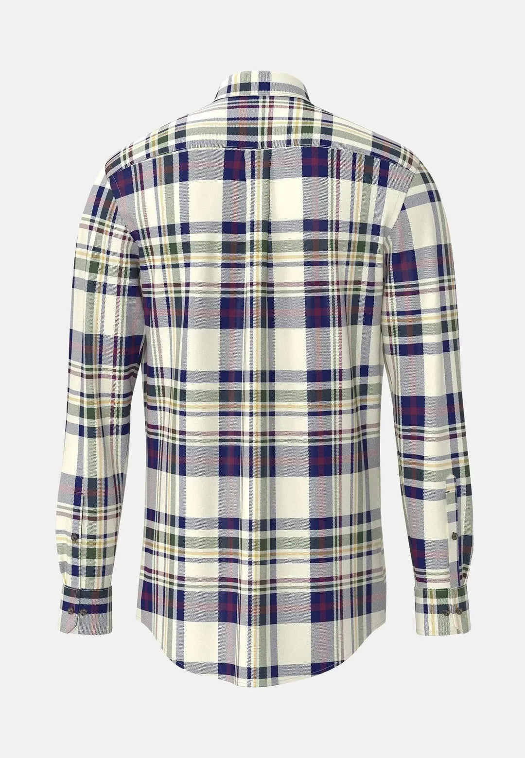 fynch-hatton-Colourful Check Button Down Shirt Deep Merlot