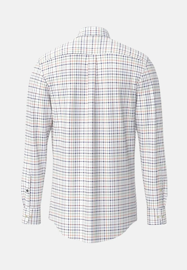 fynch-hatton-Colourful Combi Check B.D. Shirt Berry