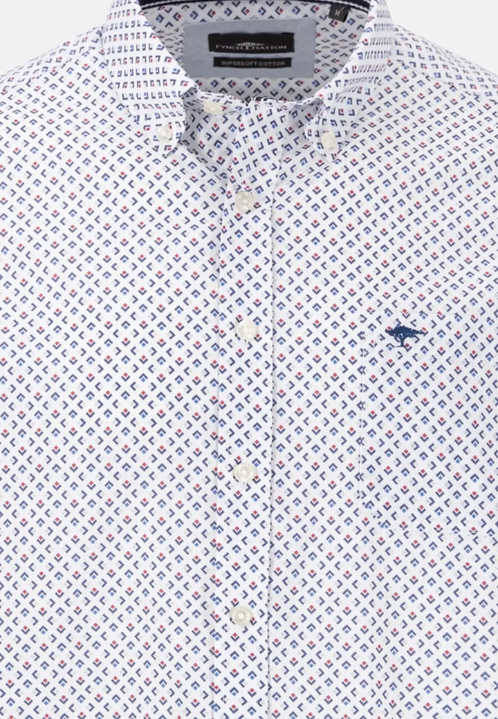 fynch-hatton-Colourful Minimals Shirt Navy