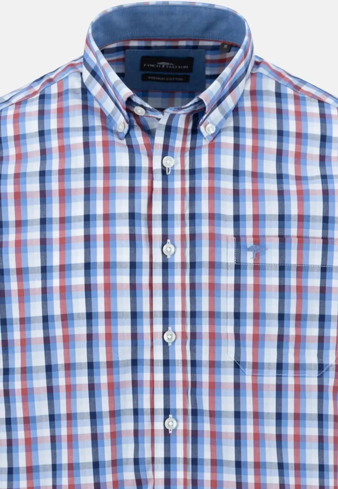 fynch-hatton-Combi Check B.D. Shirt Berry