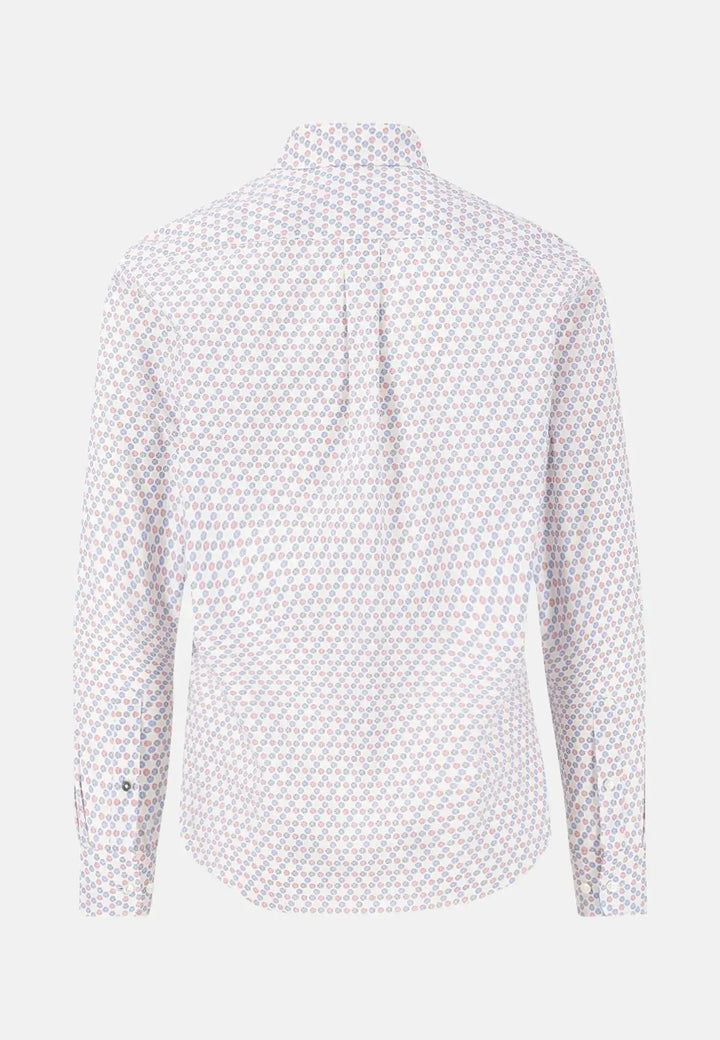 fynch-hatton-Combi Pattern Shirt Poppy Red