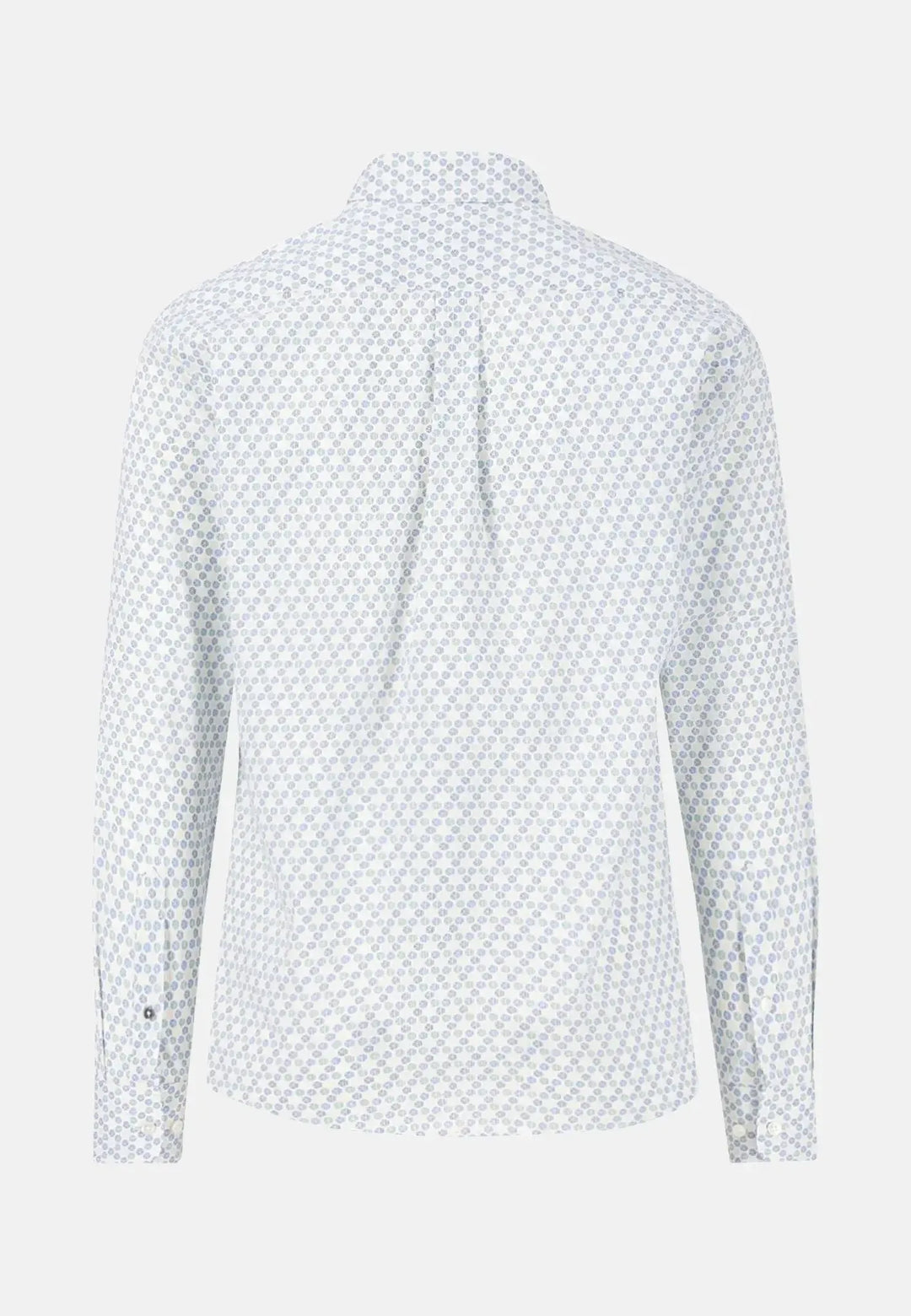 fynch-hatton-Combi Pattern Shirt Turf Green