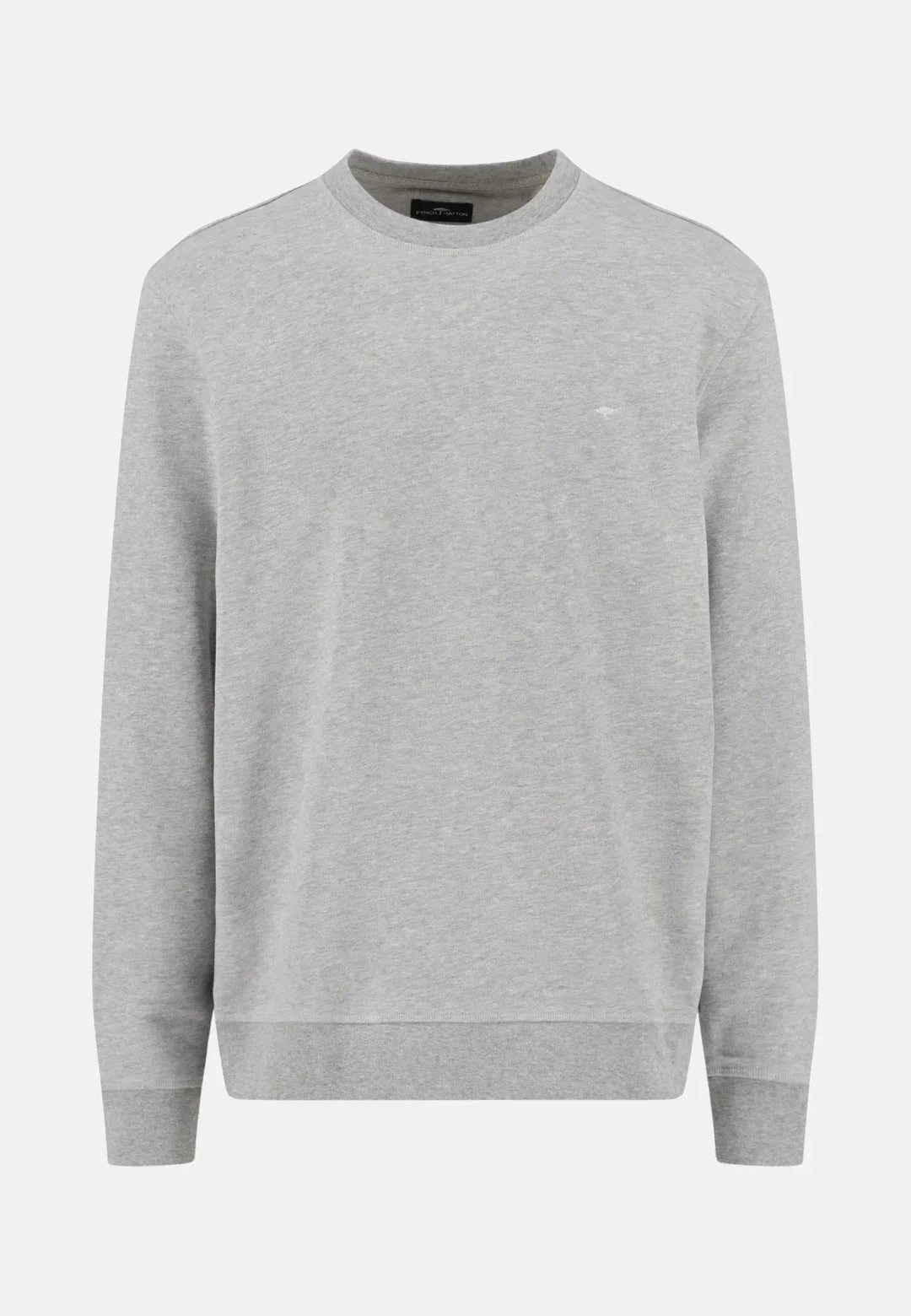 fynch-hatton-Cotton Crewneck Sweatshirt Medium Grey