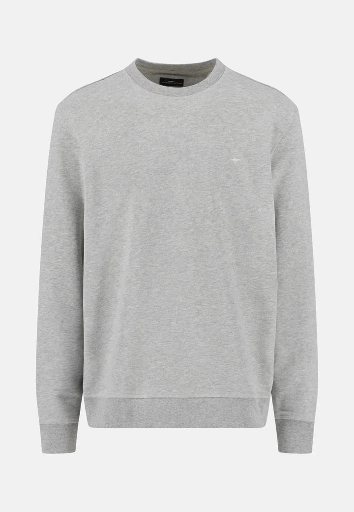 fynch-hatton-Cotton Crewneck Sweatshirt Medium Grey