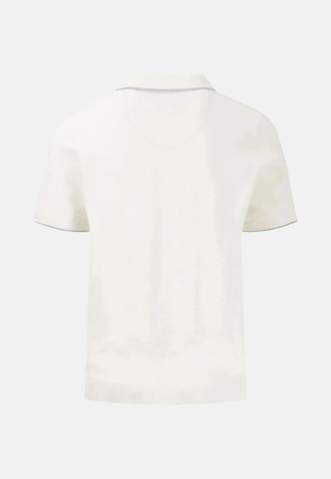 fynch-hatton-Cotton Linen Knit Polo Shirt New Off White