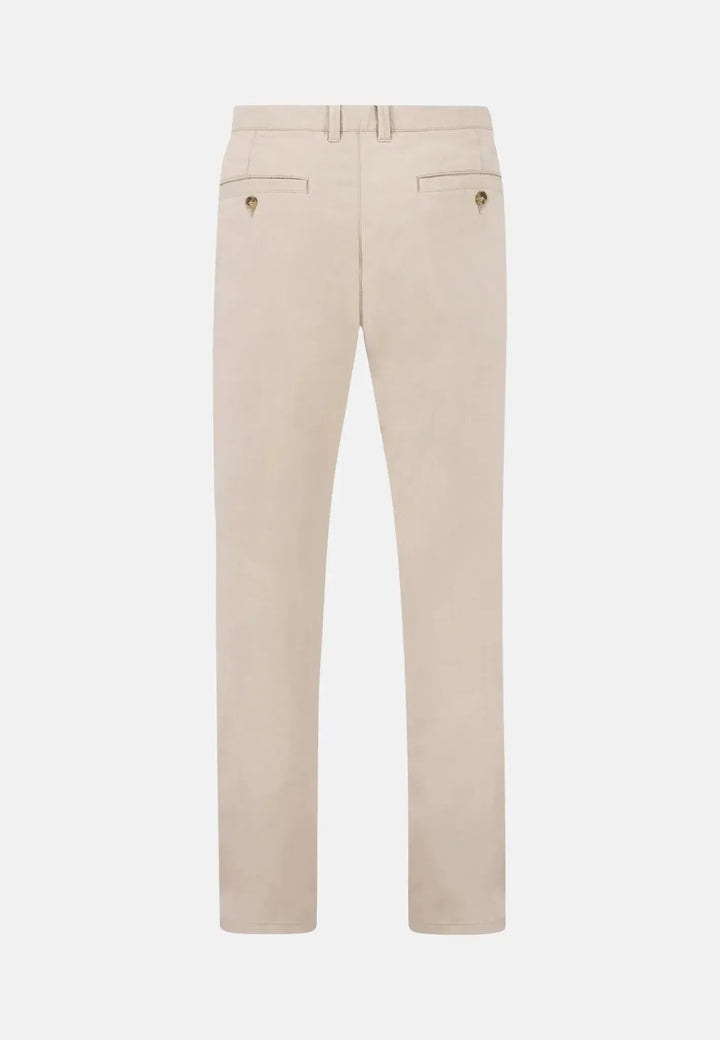 fynch-hatton-Cotton Stretch Chinos Beige