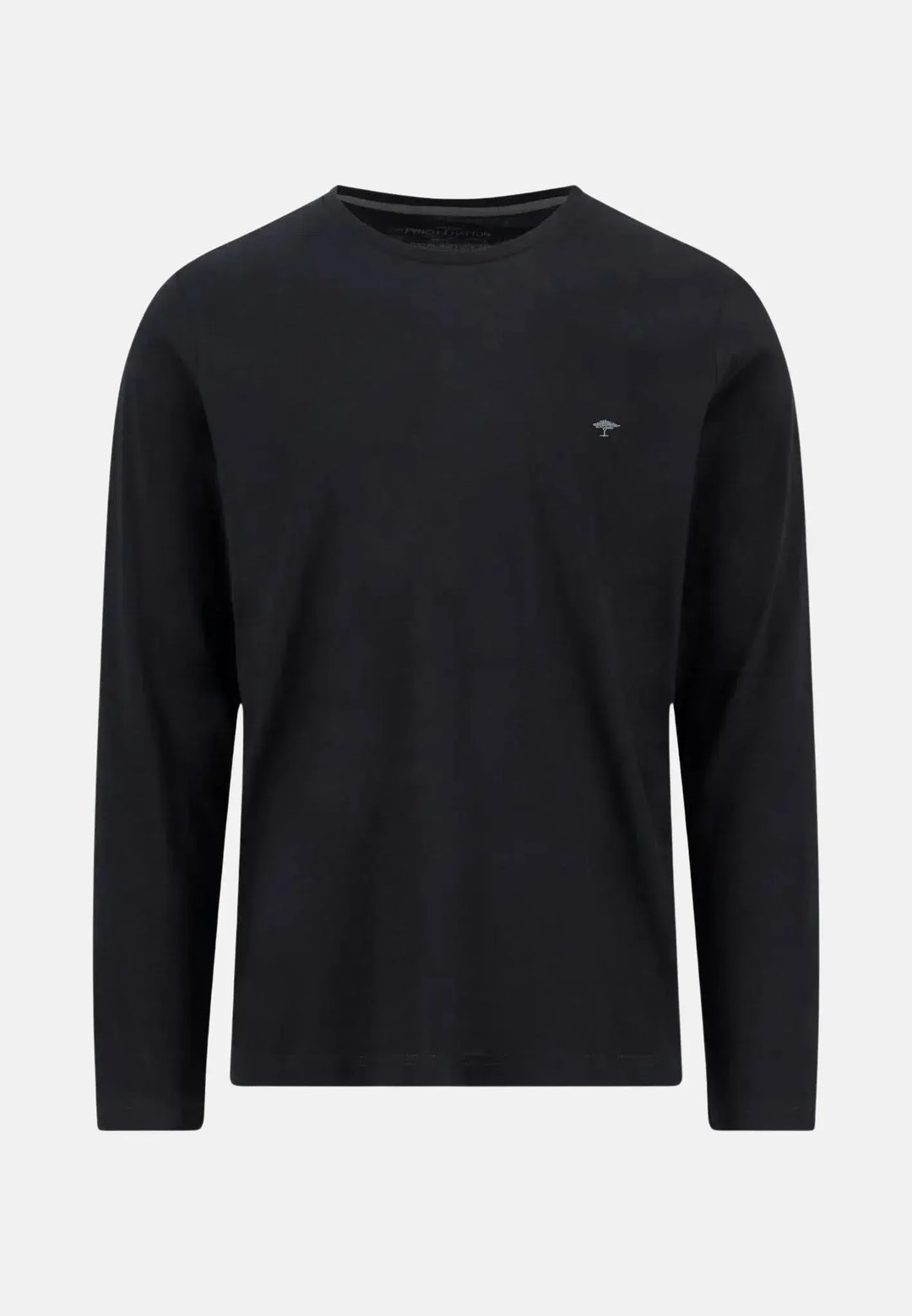Crew Neck LS T-Shirt Black – FYNCH-HATTON, image 1 of 5