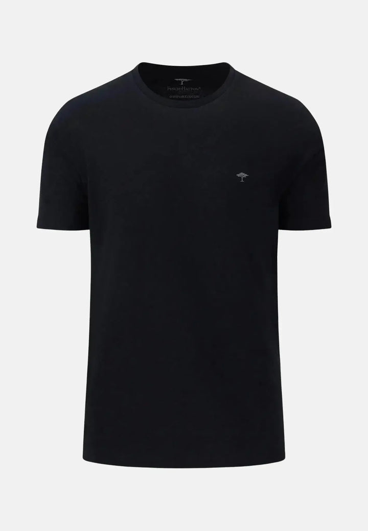 fynch-hatton-Crew Neck T-Shirt Black