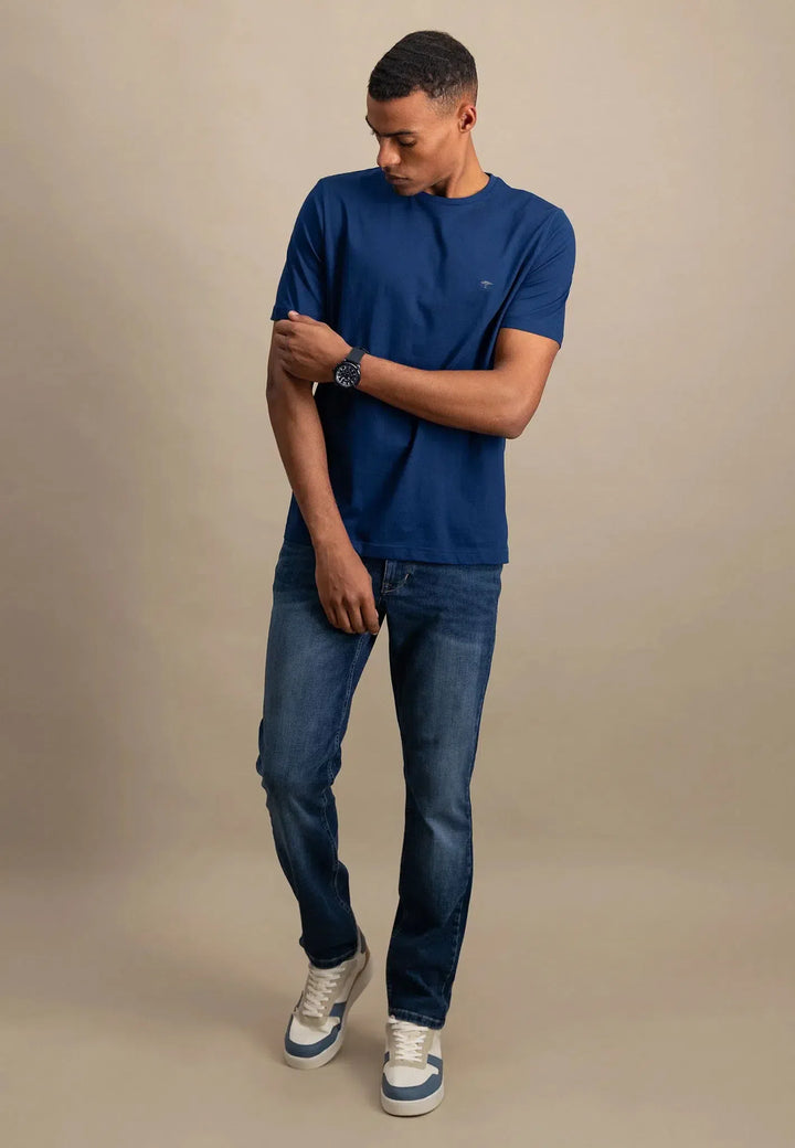 fynch-hatton-Crew Neck T-Shirt Midnight