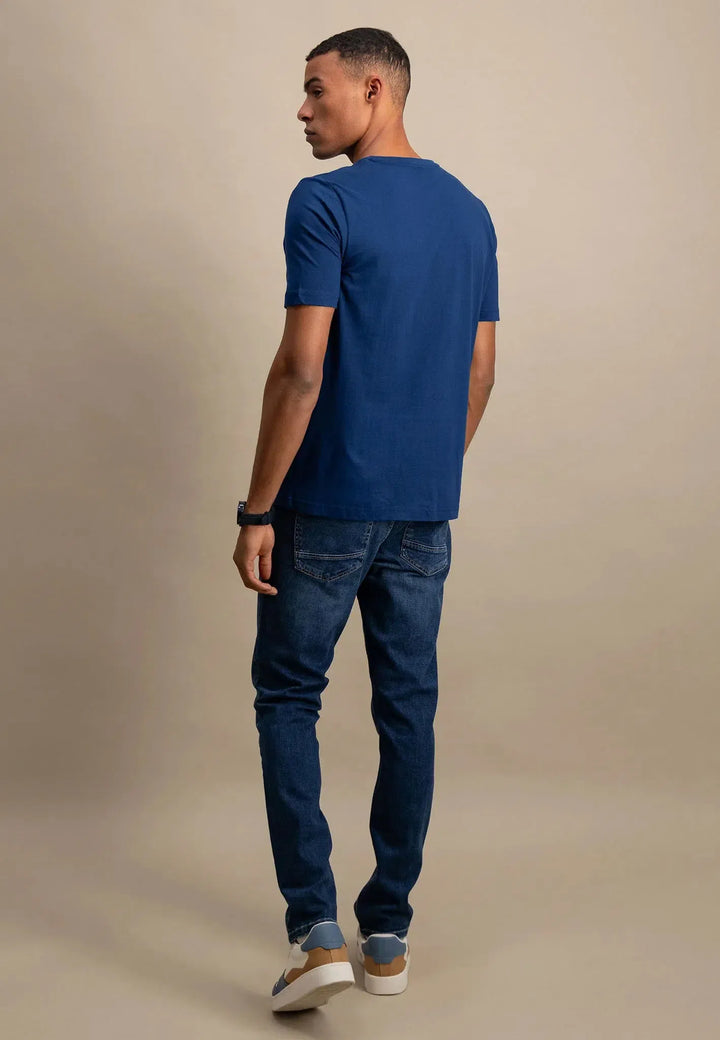 fynch-hatton-Crew Neck T-Shirt Midnight