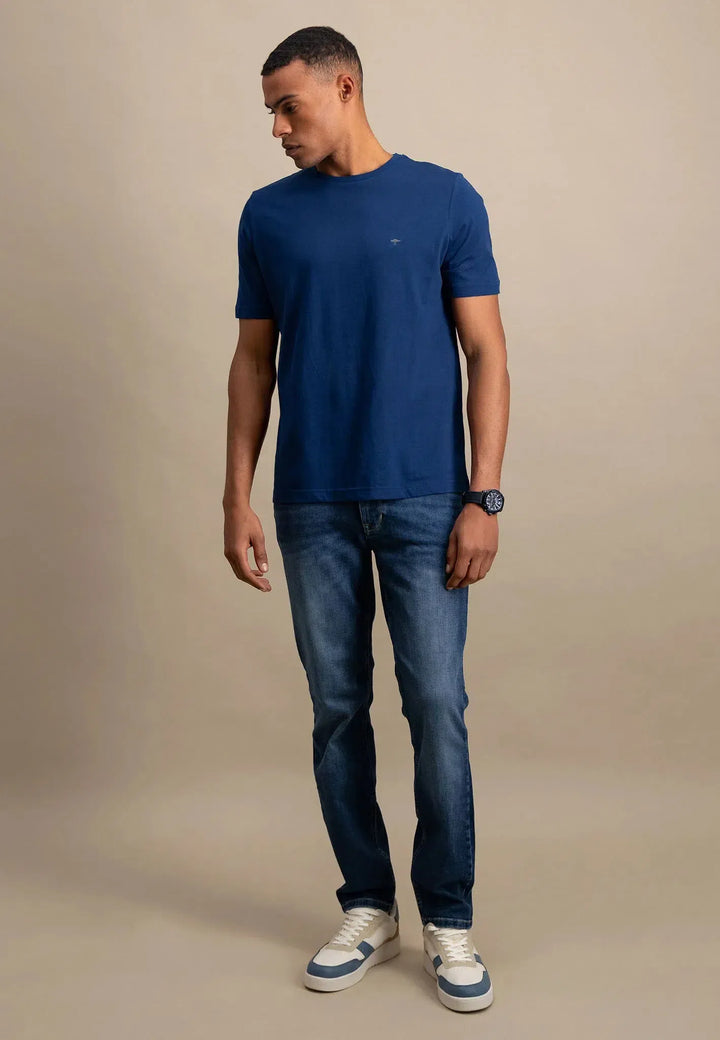 fynch-hatton-Crew Neck T-Shirt Midnight