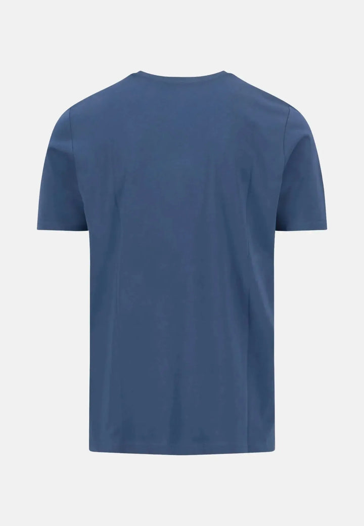 fynch-hatton-Crew Neck T-Shirt Misty Blue