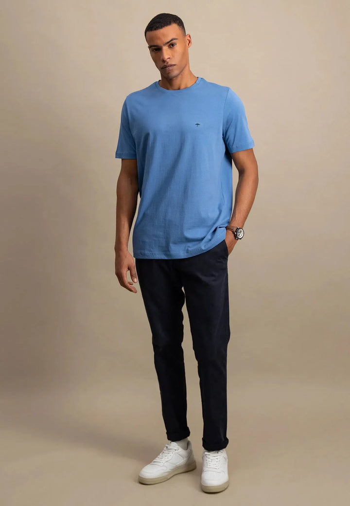 fynch-hatton-Crew Neck T-Shirt Pacific