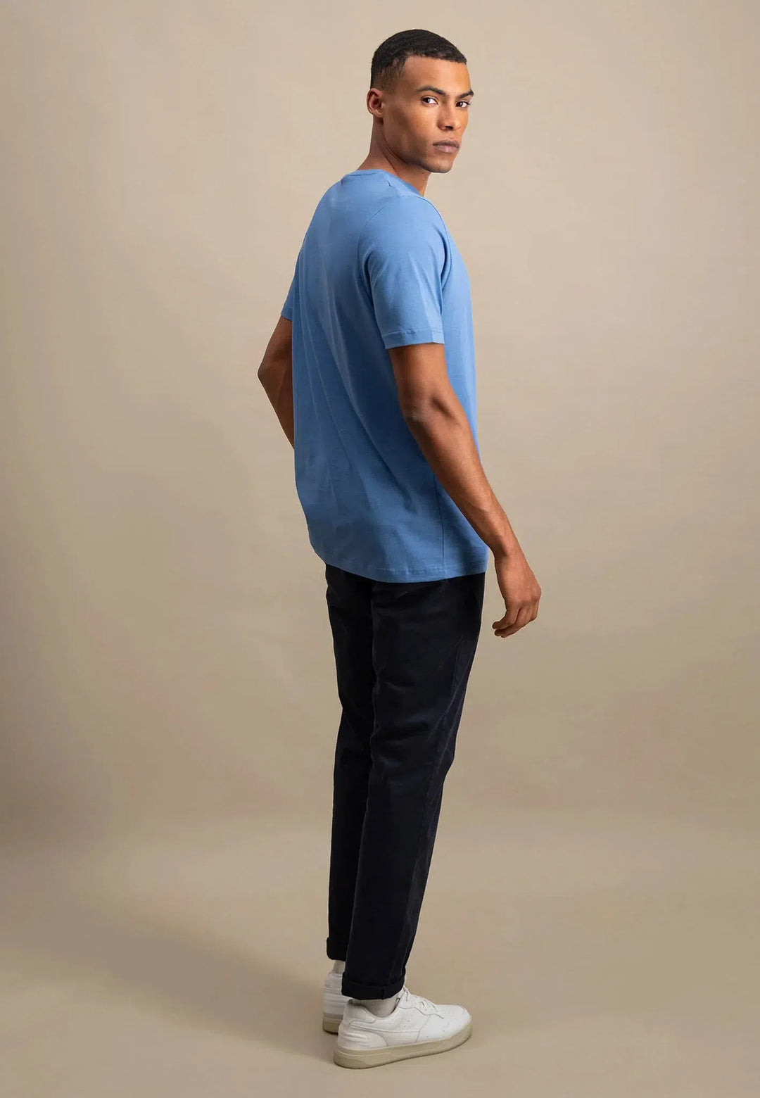 fynch-hatton-Crew Neck T-Shirt Pacific