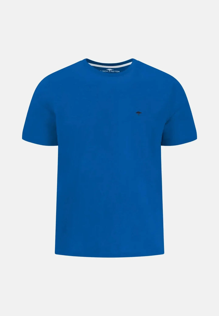 fynch-hatton-Crew Neck T-Shirt Strong Blue