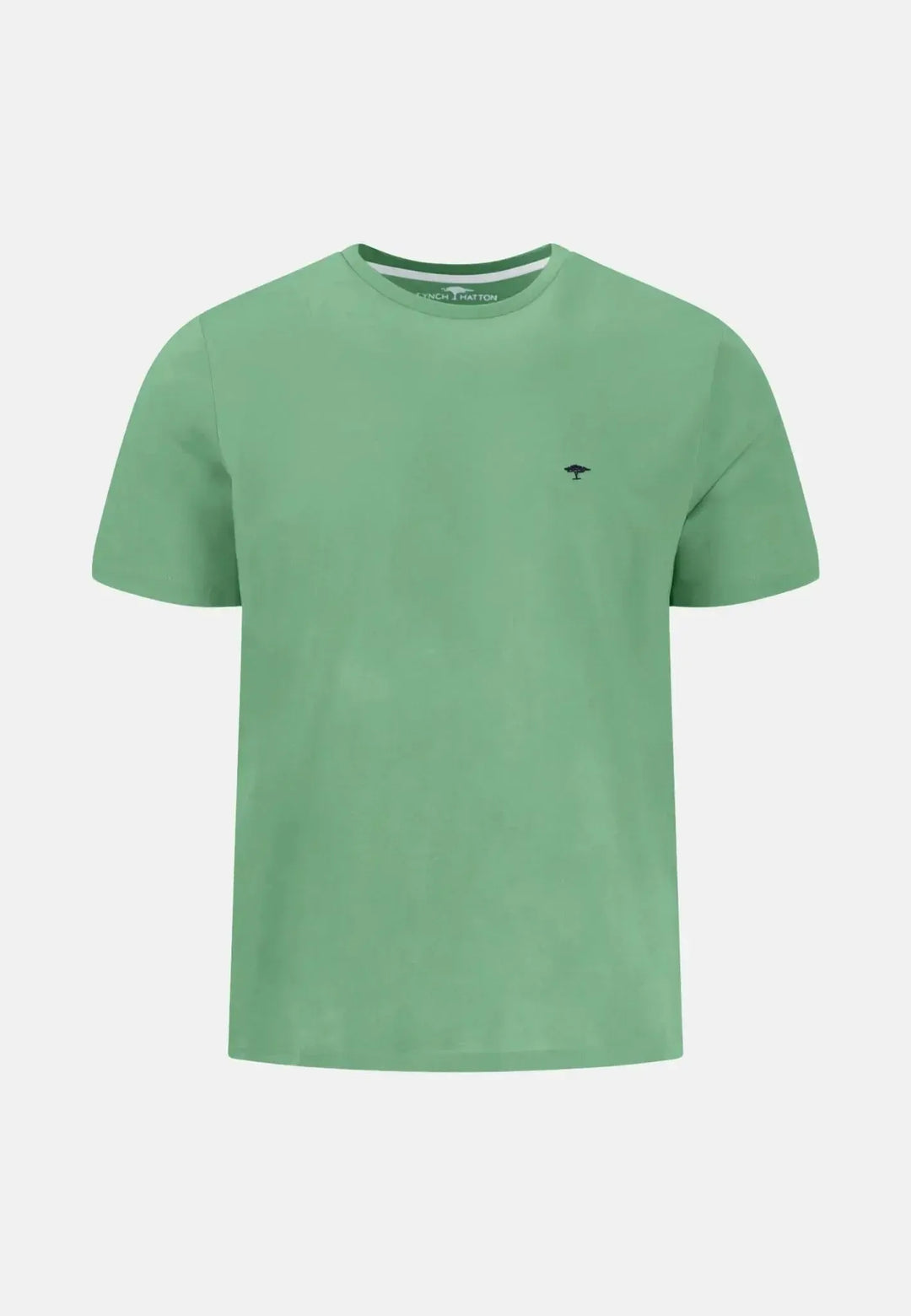 fynch-hatton-Crew Neck T-Shirt Turf Green