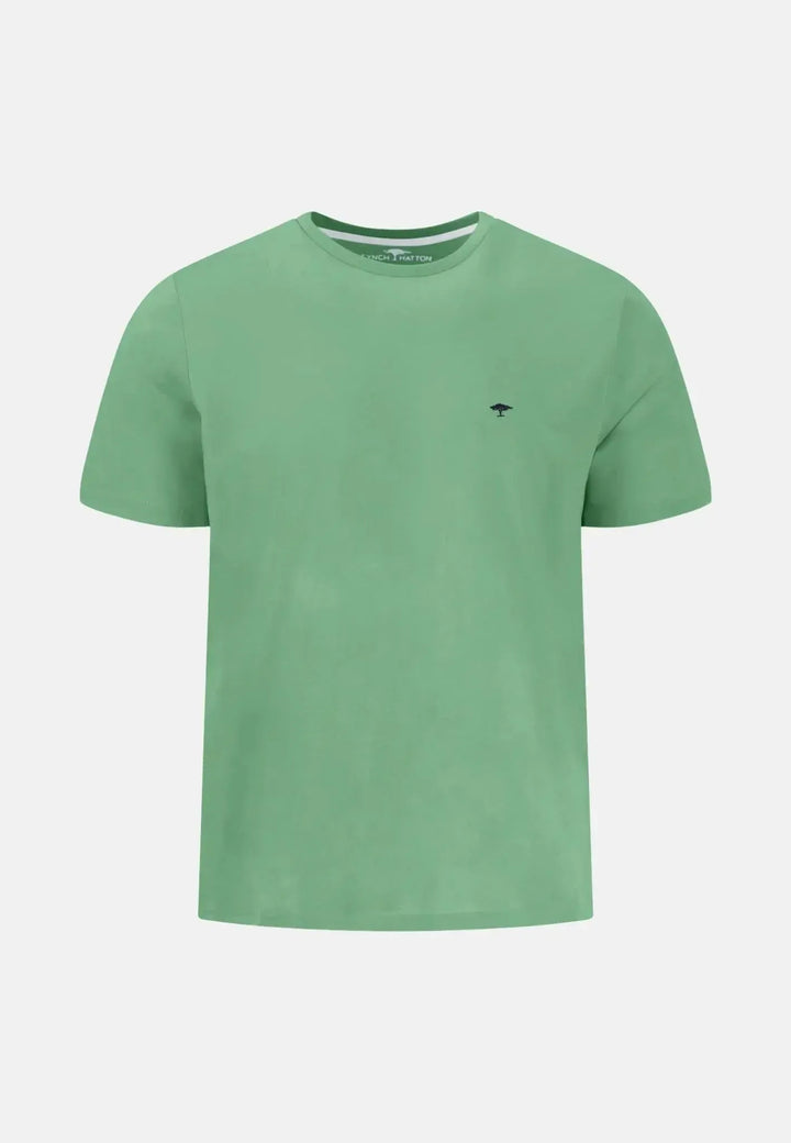 fynch-hatton-Crew Neck T-Shirt Turf Green