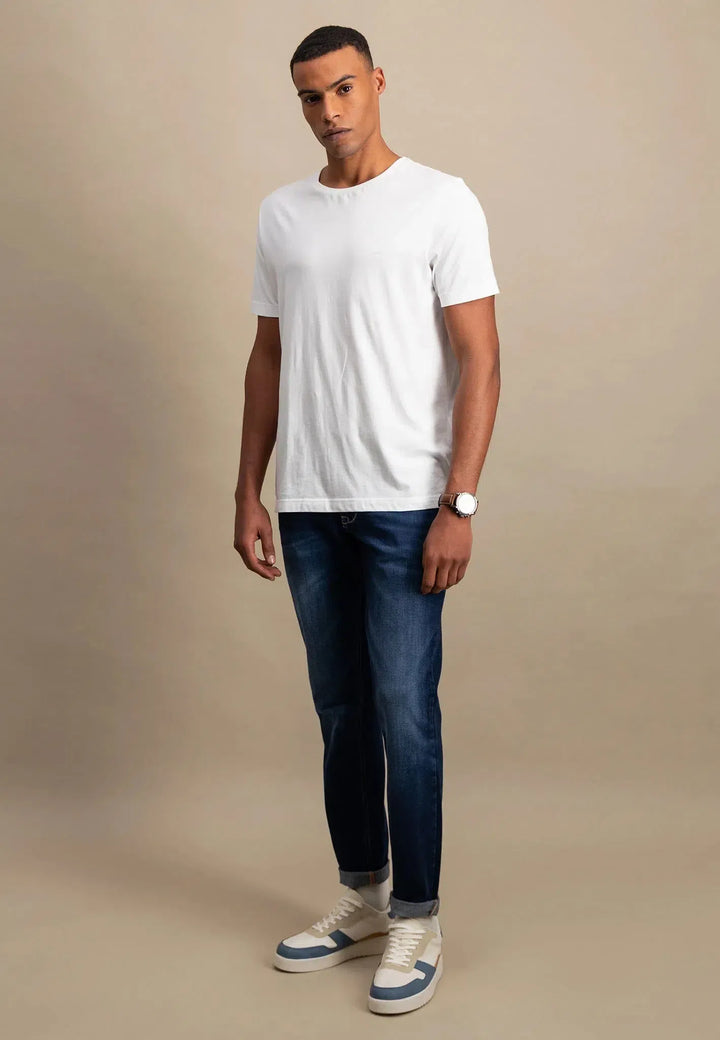 fynch-hatton-Crew Neck T-Shirt White