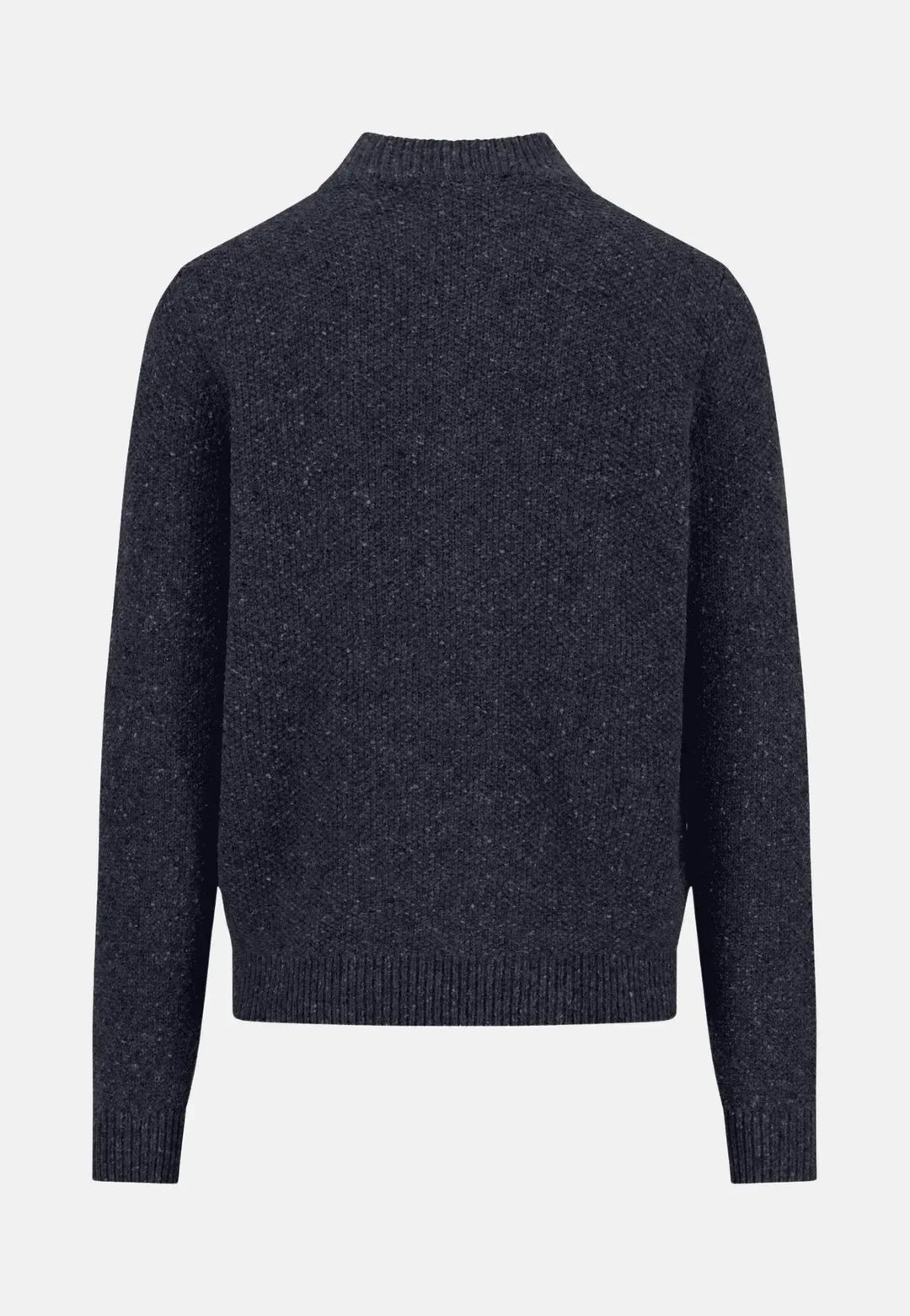 fynch-hatton-Donegal Wool 1/4 Zip Cable Knit Navy